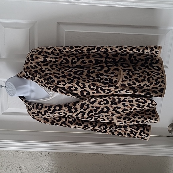 J. Crew Factory Schoolboy Sweater Blazer Animal Print Medium - Picture 3 of 11